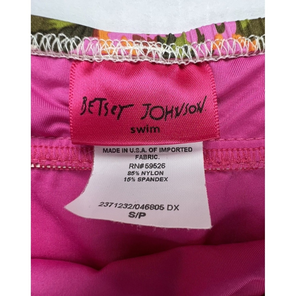 BETSEY JOHNSON One-Piece Skirted Corset Floral Cream Pink Black Lace Bows Small - Picture 11 of 12